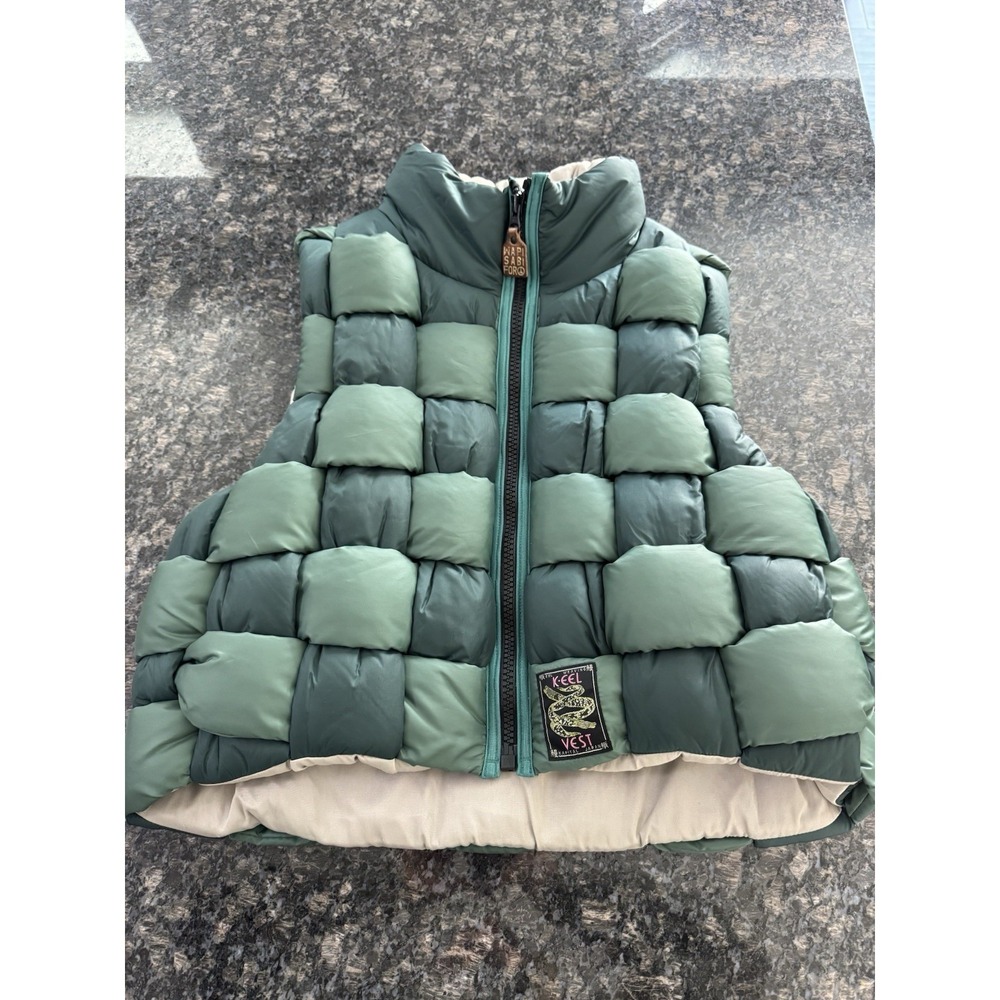 Kapital Unisex Nylon‎ Rip Stop Keel Weaving Vest Green Color. NWT From Japan!!